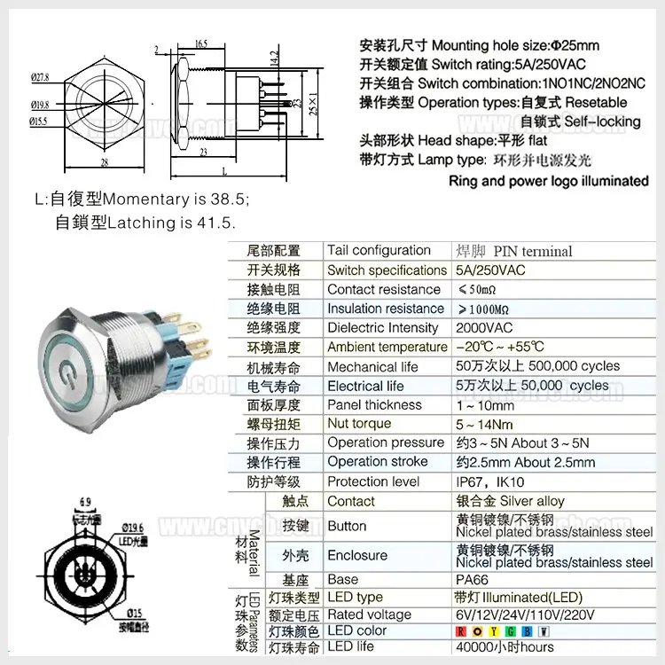 IB25S-P11F-E-POWER  IB25S-P11Z-E-POWER drawing