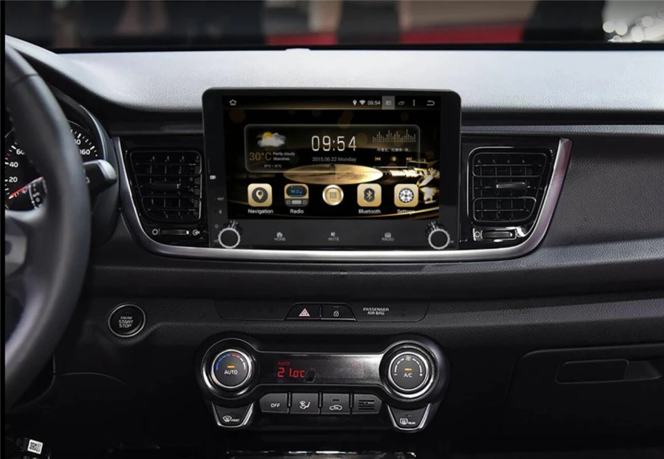 Sale Auto Android 9.0 4GB+64GB 1024*600 Full HD Car DVD player GPS navigation for KIA RIO 2017 2018 Car DVD GPS Navigation Head Unit 1