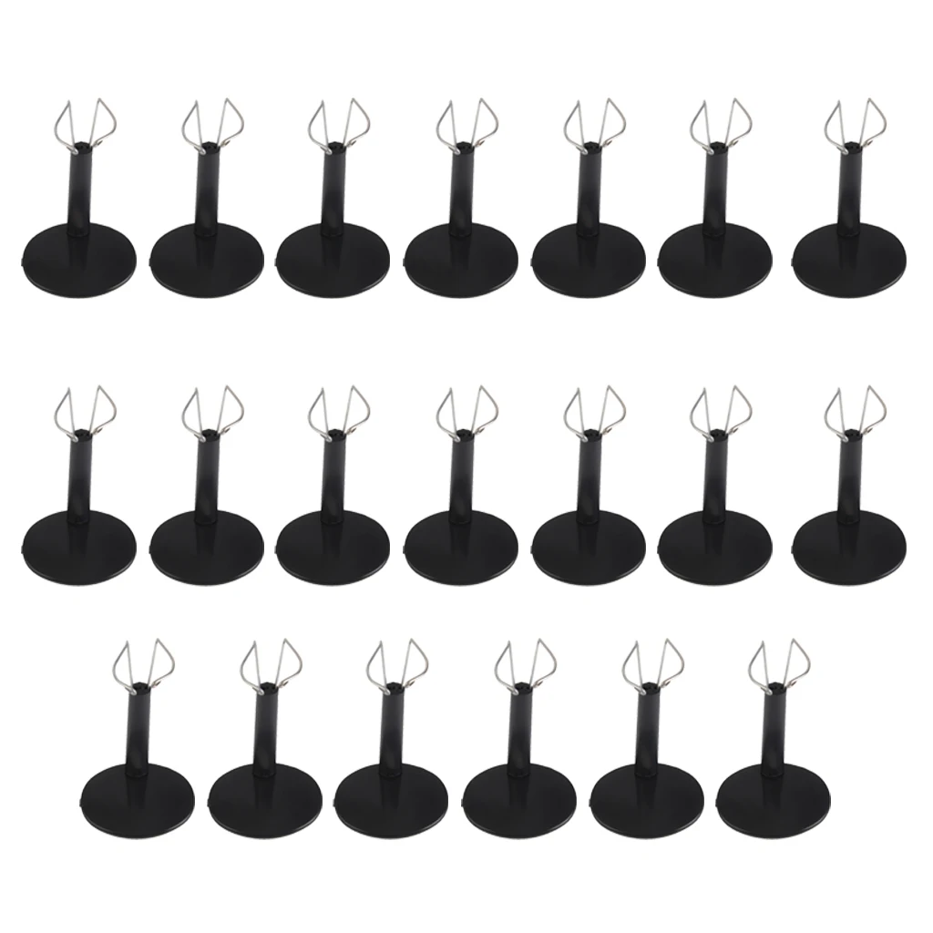 MagiDeal 20pcs Black Adjustable Doll Stand Display Holder for   Doll or Teddy Bear