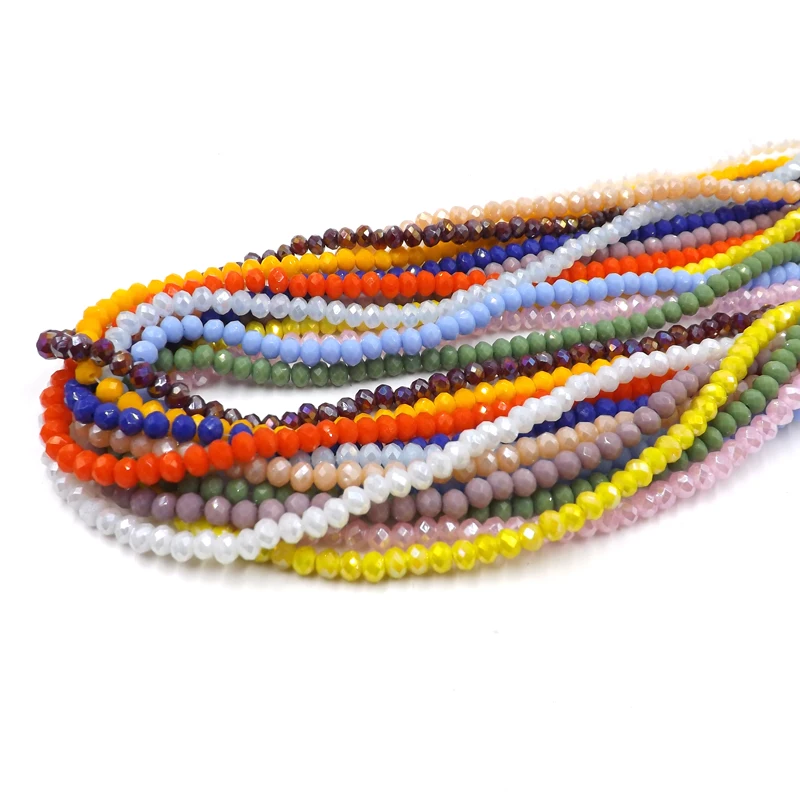 

200pcs #5040 Crystals Glass Beads Loose Flat Round Beads 4mm x 3mm For DIY jewelry makeing U pick color !