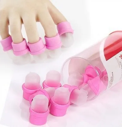 Por Natural Rubber Nail Polish Remove Sets Pink Finger Por Natural Rubber Nail Polish Remove Sets Pink Finger Washing Covers Art Equipment 10pcs