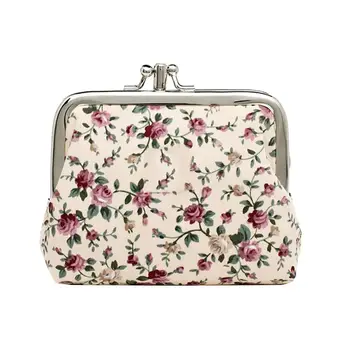 

Women Coin Purse Cartoon Bear Tree Flower Dot Cash Card Holder Small Wallet