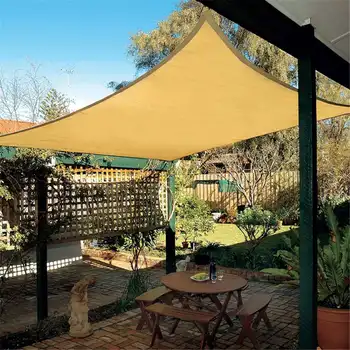 6x4m Rectangle Sun Shade Sail Outdoor Garden Uv Protection Top 6x4m Rectangle Sun Shade Sail Outdoor Garden Uv Protection Top Canopy Cover Patio Pool Coffee Awning Polyester 13x20ft Online Ping For Kh