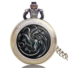 Игра престолов серия тема старинные карманные часы для женщин Подарки стимпанк цепочки для карманных часов и брелоков Часы Relogio Feminino Ga