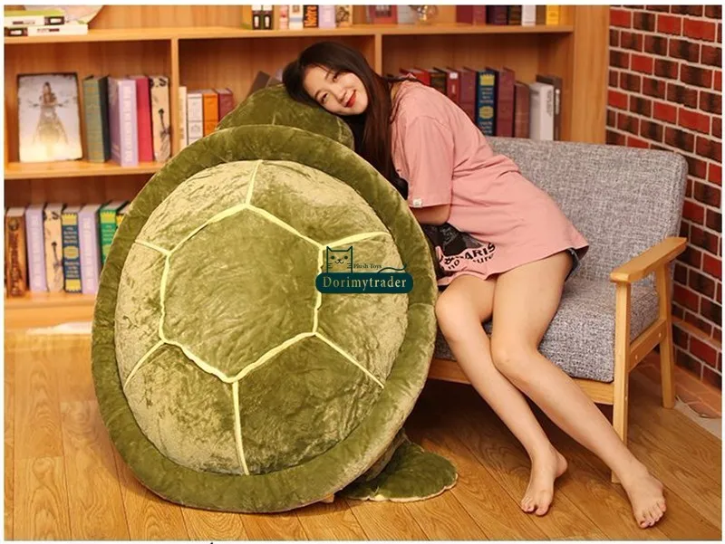 Dorimytrader large animal tortoise plush toy huge cartoon turtle pillow sofa tatami Xmas gift decoration DY61833 (9)