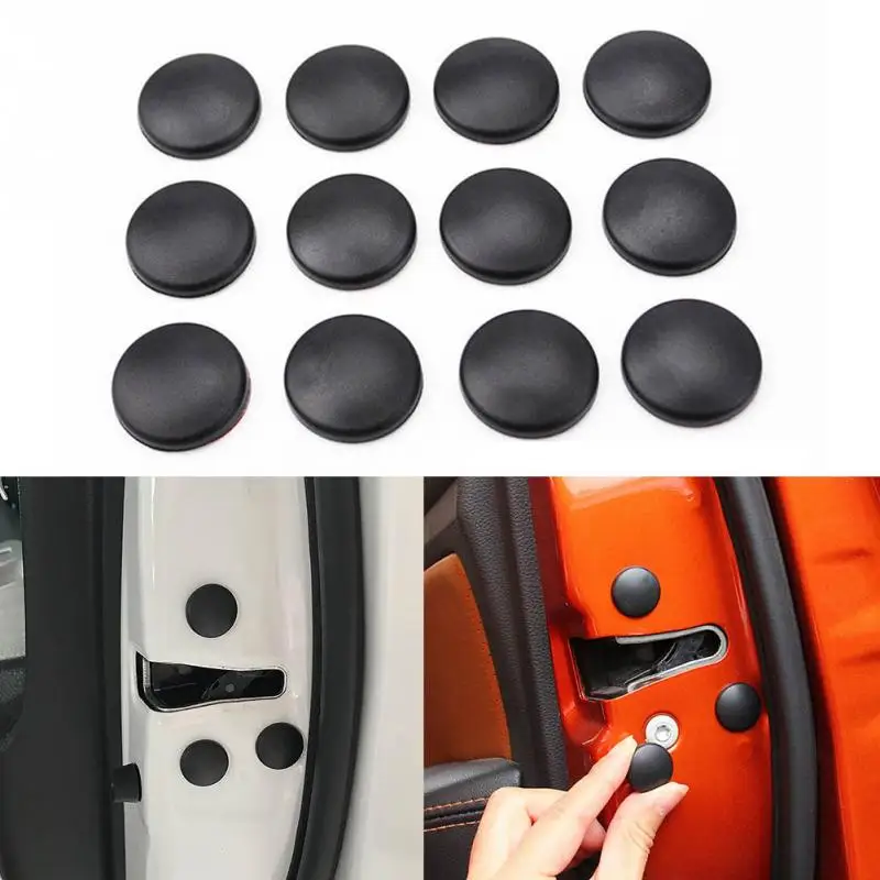 

new 12Pcs Screw Protector Car Interior Door Lock Cover Anti-Rust Cap Trim Stickers Plastic ABS PP Small Car Accessories Parts