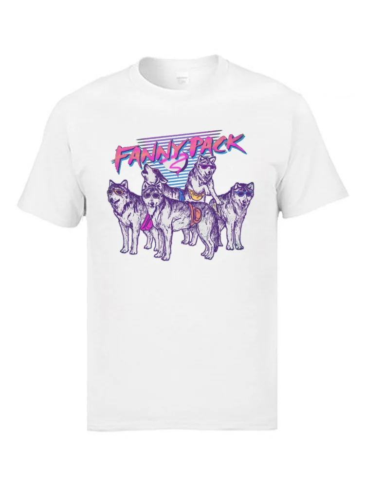 Fanny Pack 7025 Slim Fit Short Sleeve Tops & Tees Summer O-Neck Cotton Men's T Shirt Slim Fit Tops & Tees Funny Fanny Pack 7025 white