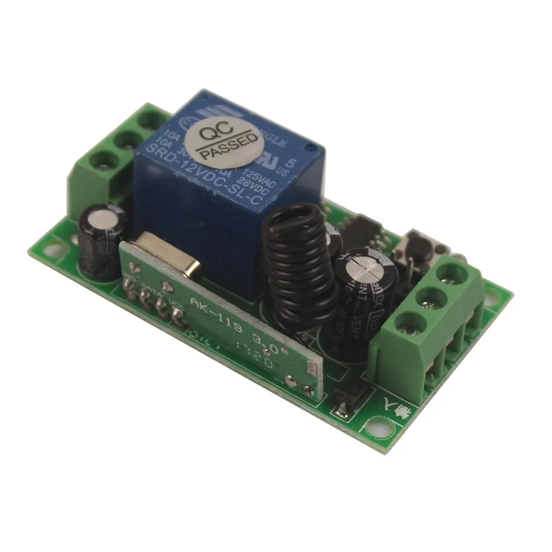 12V 10A 1CH Remote Control Electric Switch 433MHz Remote Control Universal Switch 123 Transmitter Receiver 315MHz-10