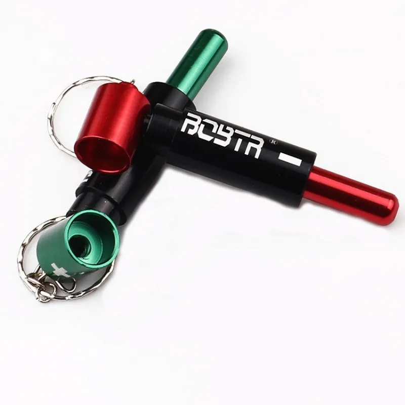 

Grinder Battery Smoking Pipes Keychain Portable Metal Smoking Pendant Tobacco Pipes Herb For Smoking Smoke