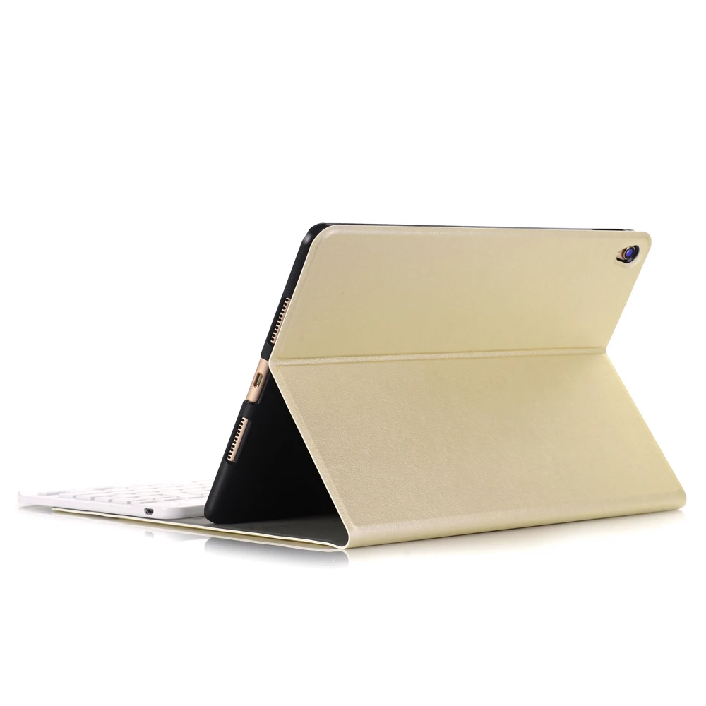 Для iPad Pro 10,5 дюймов Беспроводная Bluetooth клавиатура чехол для iPad Pro 10,5 ''алюминиевый сплав Планшет Флип Стенд чехол+ стилус - Цвет: Золотой