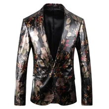 Бренд дизайн новейший мужской модный Принт блейзер дизайн плюс размер хип-хоп Повседневный Мужской приталенный костюм куртка певица костюм-5XL