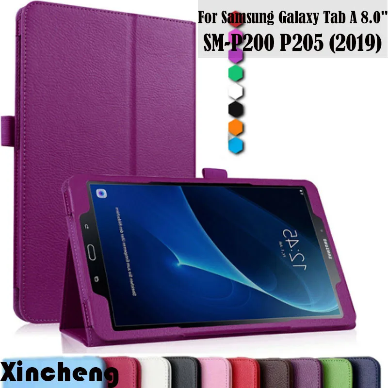 Модный популярный чехол из искусственной кожи для Samsung Galaxy Tab A 8 0 дюйма SM P200 P205 (2019)