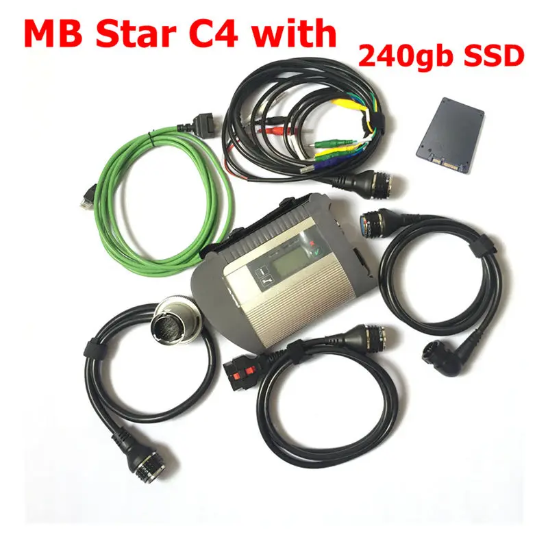 A + качество полный чип MB STAR C4 V2019.03 программное обеспечение 320 ГБ/500 Гб HDD/SSD SD подключения компактный C4 диагностический инструмент с функцией