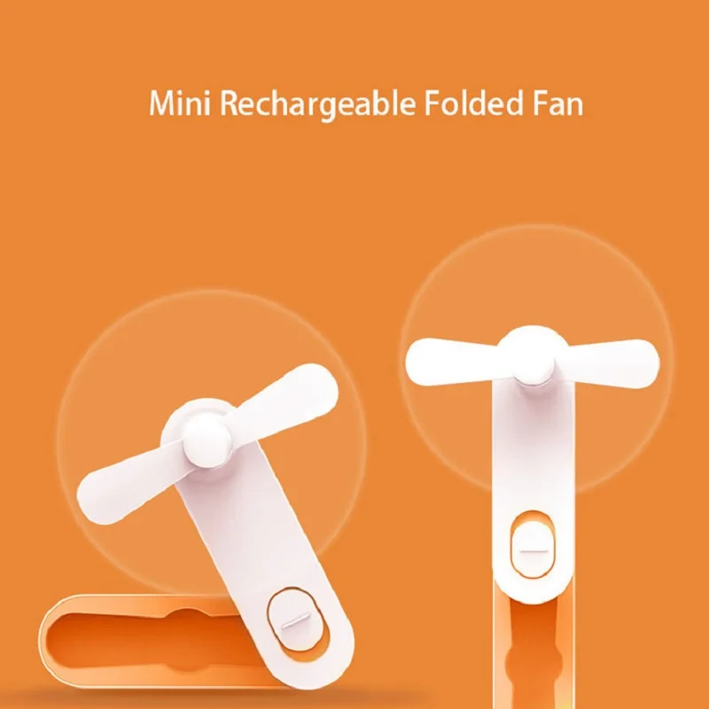 

2018 Small Handheld Mini USB Fan Rechargeable Personal Desktop Cartoon Fan USB Powered 2 Speeds Outdoor Portable Fan