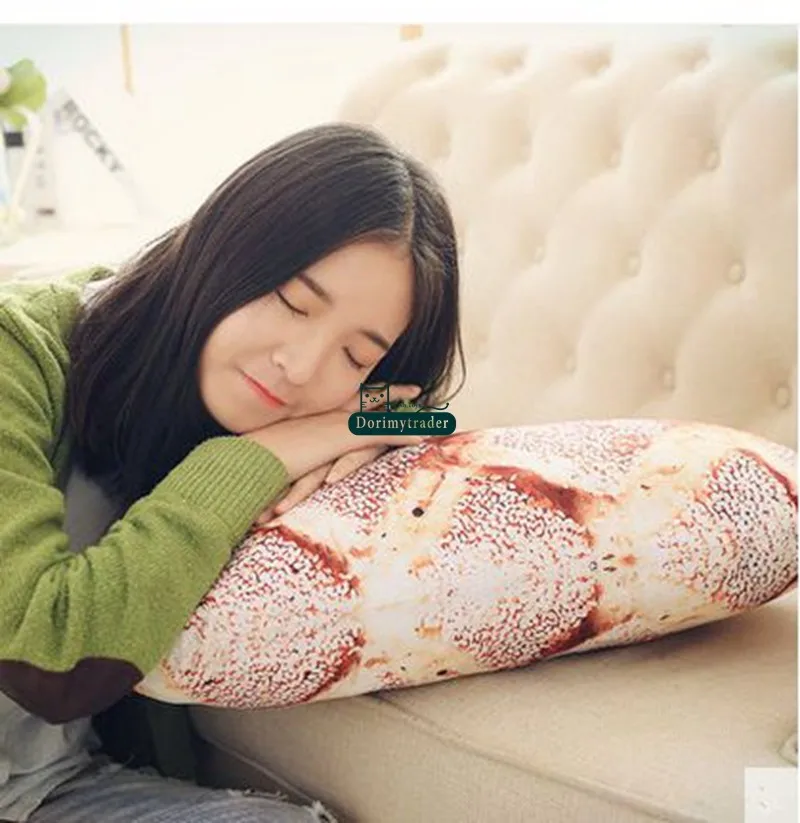 Dorimytrader 80cm Vivid Simulated Cartoon Bread Plush Pillow Cushion 31'' Cute Soft Stuffed  Bread Toy Doll Kids Gift DY60251 (8)