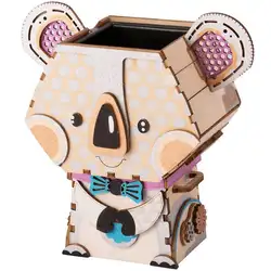 Robotime 3D деревянная игра-головоломка коала Креативный цветочный горшок коробка для хранения держатель ручки Модель Строительный комплект