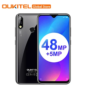 OUKITEL Y4800 6," FHD+ капля Android 9,0 Pie 6GB 128GB смартфон с отпечатком пальца 4G 4000mAh 9 V/2A Быстрая зарядка мобильный телефон