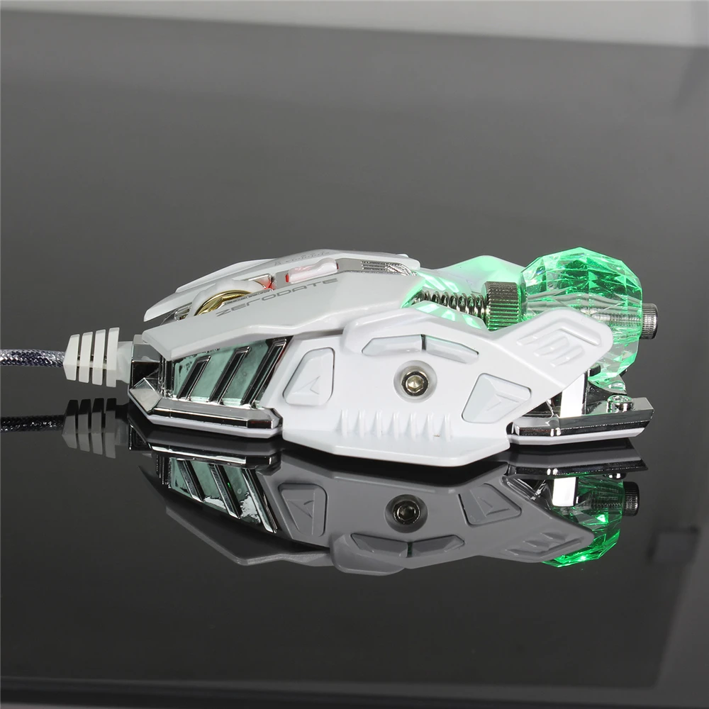 Проводной механических игры Мышь светодиодный Подсветка оптическая Мышь 8 Кнопка 4000 Точек на дюйм компьютер Мышь для ноутбука PC Gamer