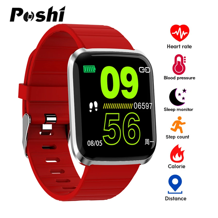 Smart Watch IP67 Waterproof Heart Rate Blood Pressure Monitor Bluetooth Android Iphone Smartwatch Fitness Tracker for Men Women