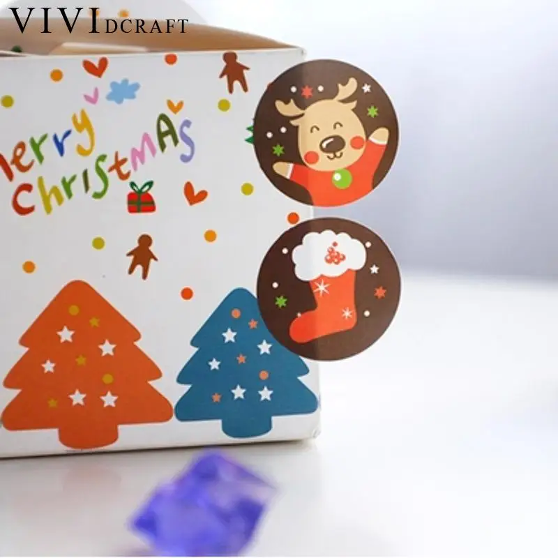 Vividcraft корейский канцелярский стикер s ручной работы мультфильм Рождественский