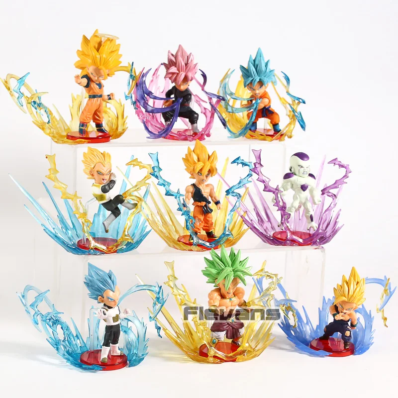 Dragon Ball Супер взрыв SUPER Saiyan сын Гоку Гохан Вегета Broly Фриза ПВХ Цифры Коллекционная модель игрушки 9 шт./компл