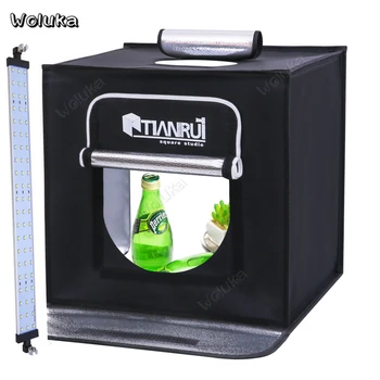 

40CM Photo Box with 1 Extra LED Strip Light Lightbox for Photography Mini Studio Set Product Photography Foto Box Kit CD50 T10