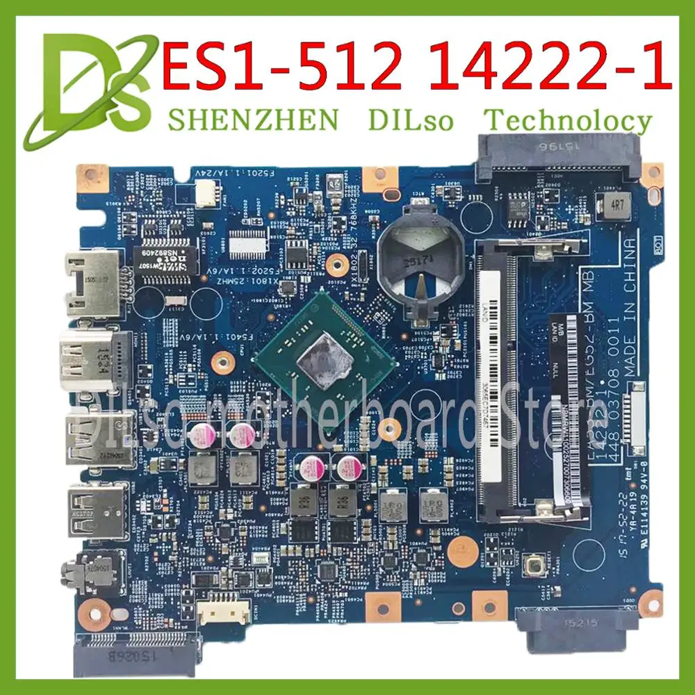 KEFU ES1-512 14222-1 для Acer aspire NBMRW11003 материнская плата ноутбука двухъядерный процессор