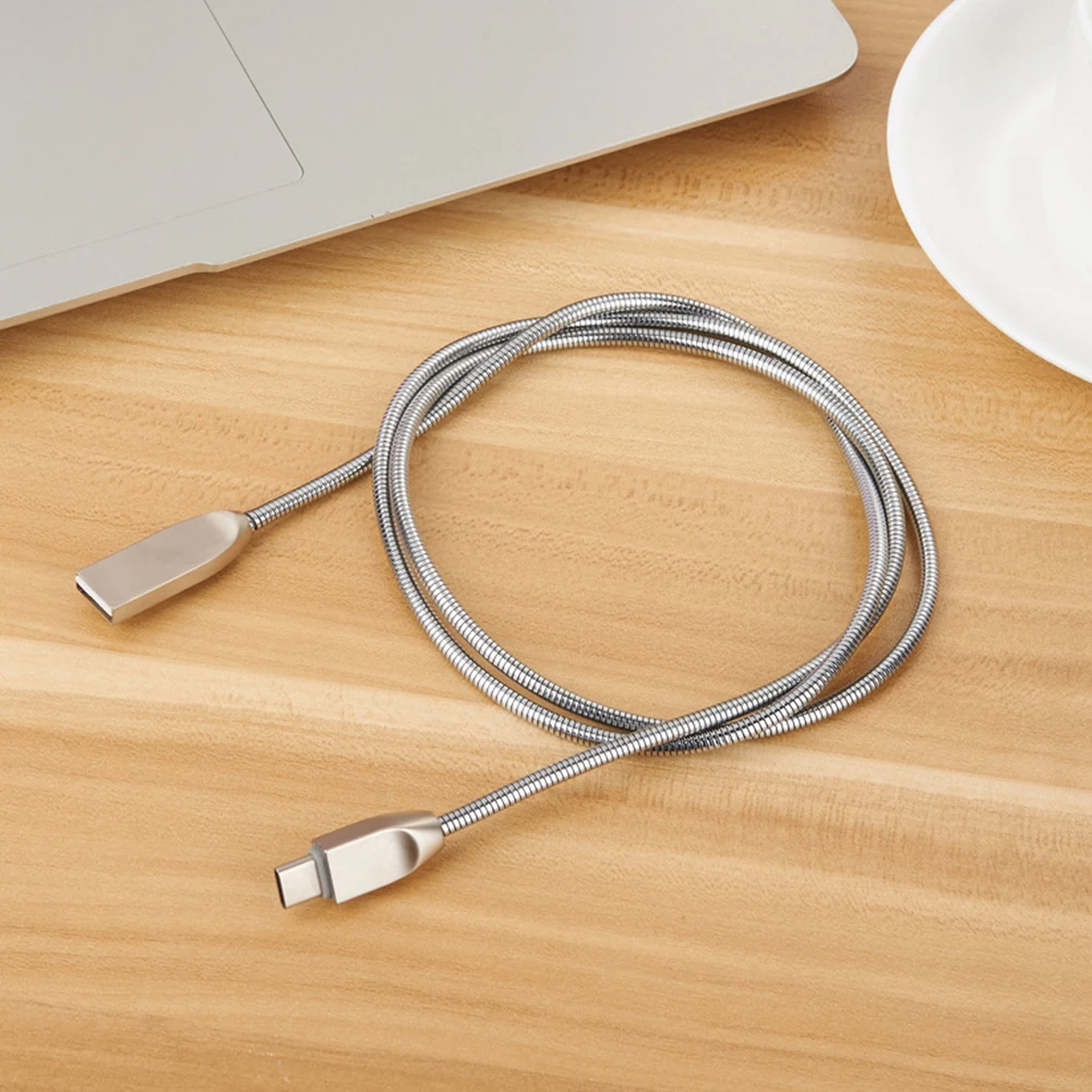 

Polished Type C Copper Wire Zinc Alloy Non-Slip Data Cable Double-sided USB Metal Andriod Fast Charging Data Transmission