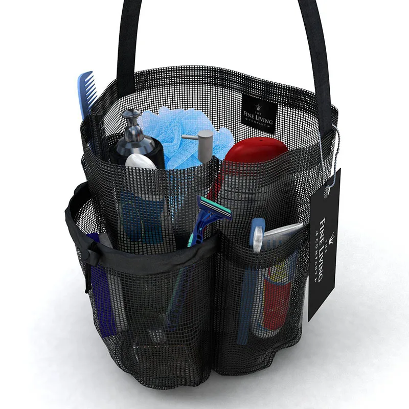 سريعة الجافة أكياس تخزين شنقا حقيبة شبكة الحمام حمام دش حمل العلبة التجميل المنظم مع 8 جيوب المحمولة أكياس