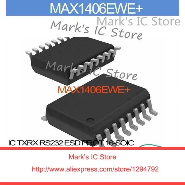 MAX1406EWE+ IC TXRX RS232 ESD PROT 16 SOIC MAX1406EW 1406 MAX1406 1406E