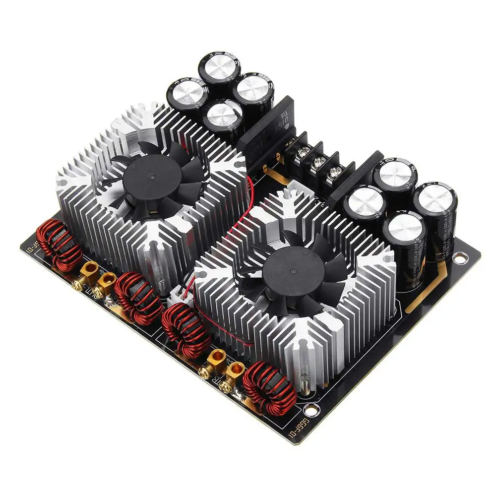  LEORY 420W*2 AC 24V TDA8954TH Dual core Digital Audio Amplifier Board With CPU Fan Hifi Two Channel