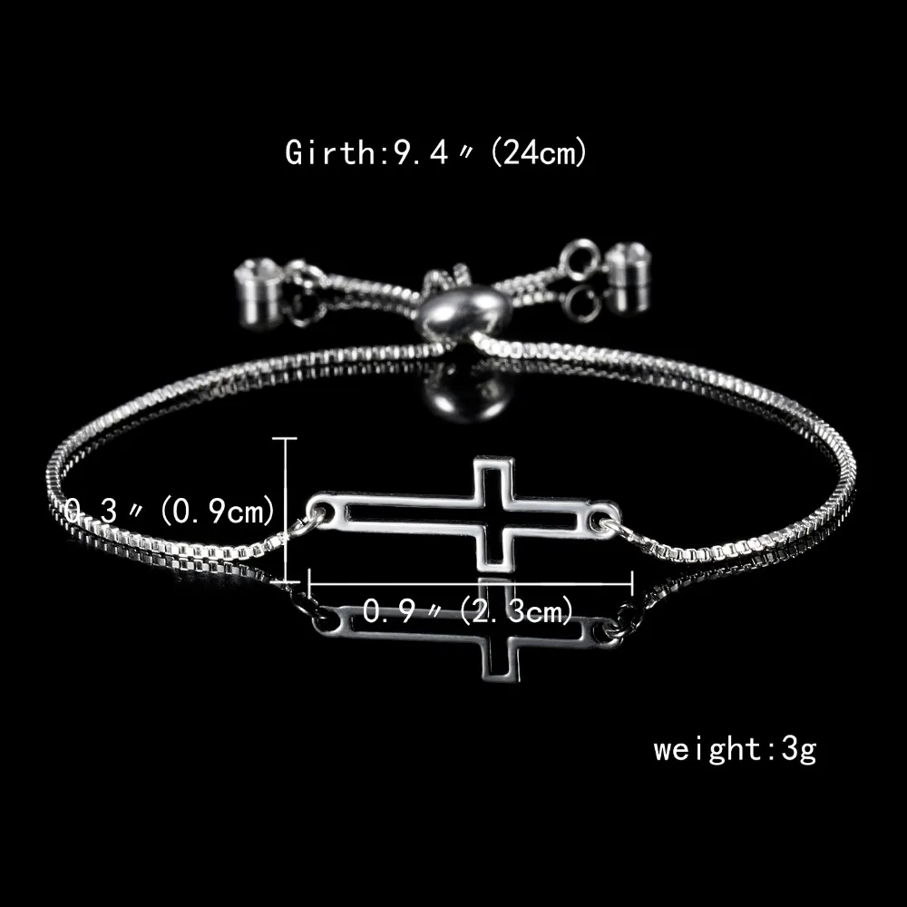 Серебряный цвет ювелирные изделия крест цепь браслеты для женщин Мода Свадьба Банкет шарм браслеты и браслеты подарок на день Святого Валентина