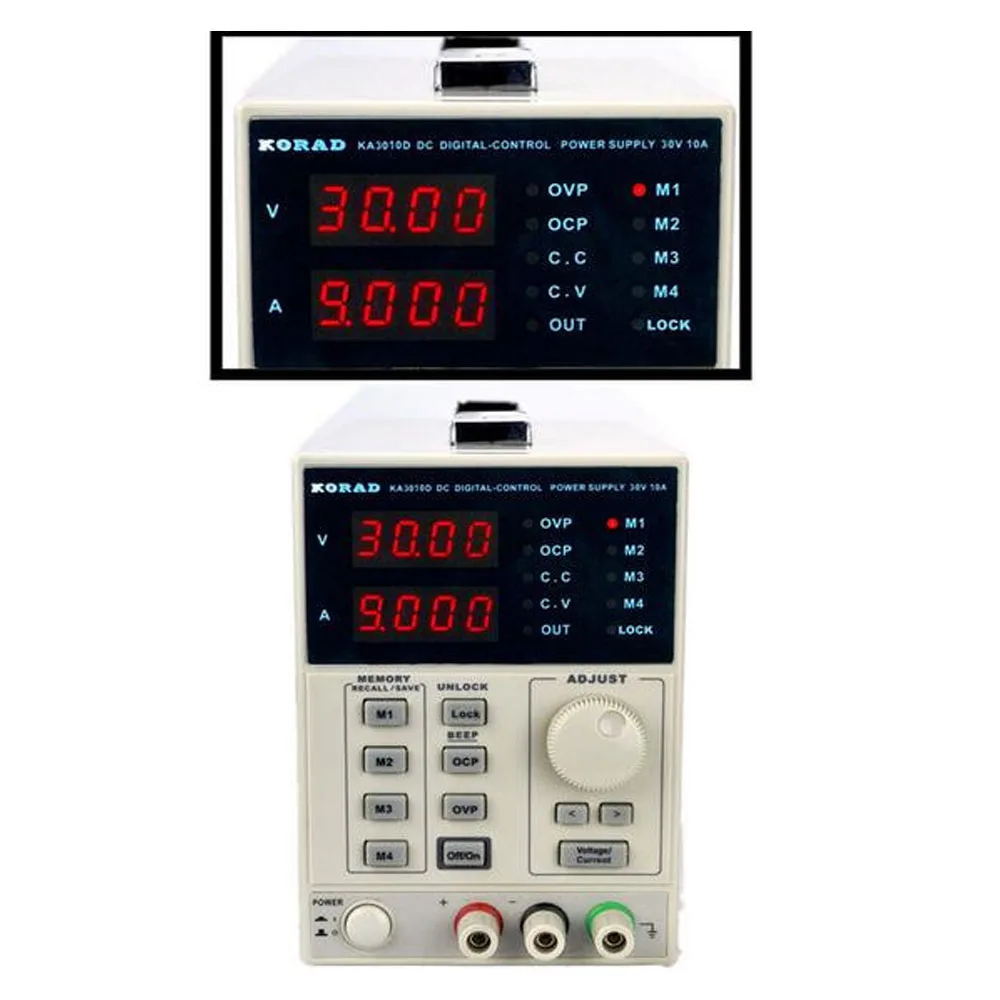 KORAD KA3010D-прецизионный Регулируемый блок питания 30В, 10A DC Линейный Питание Цифровой Регулируемые Lab Класс