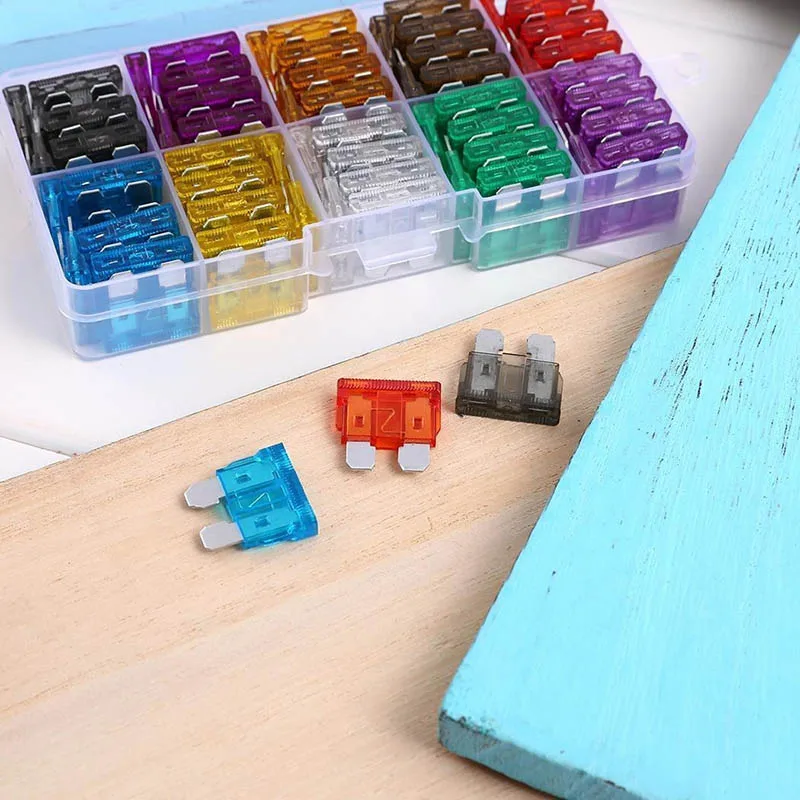 100Pcs/Box Practical Car Motorcycle Medium Fuse Insurance
