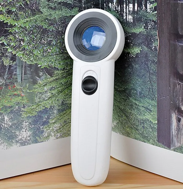 40x Illuminated LED Loupe Jewelry Appraisal Magnifier Handheld Reading