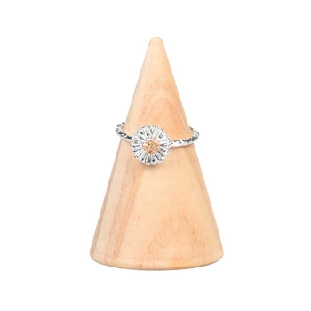 

1 pcs Ring Display Jewelry Wood Stand Holder organize Storage Showcase Cone Shape Ring Display