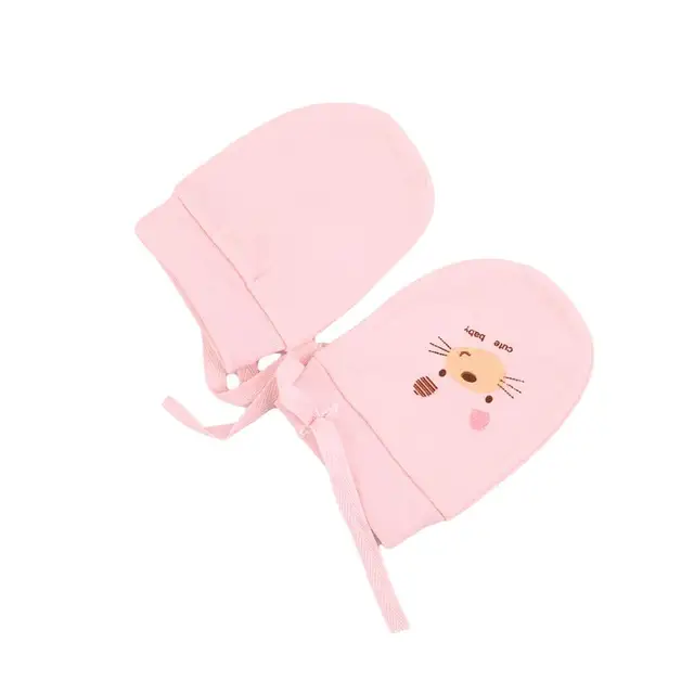 Spring 0 3months 100 cotton baby proof gloves Neonatal gloves comfortable breathe freely baby