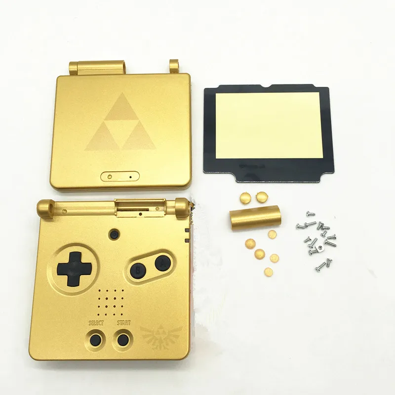 

Gold Limited Housing Shell Case Cover+Screen Lens for Gameboy Advance SP GBA SP