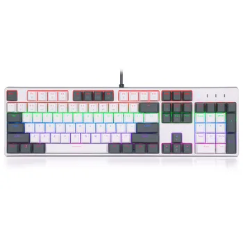 

Contrast Color Mechanical Keyboard with LED Backlight Outemu Clicky Blue Switches USB Wired for Typist Gamer Dota 2 lol , X8100