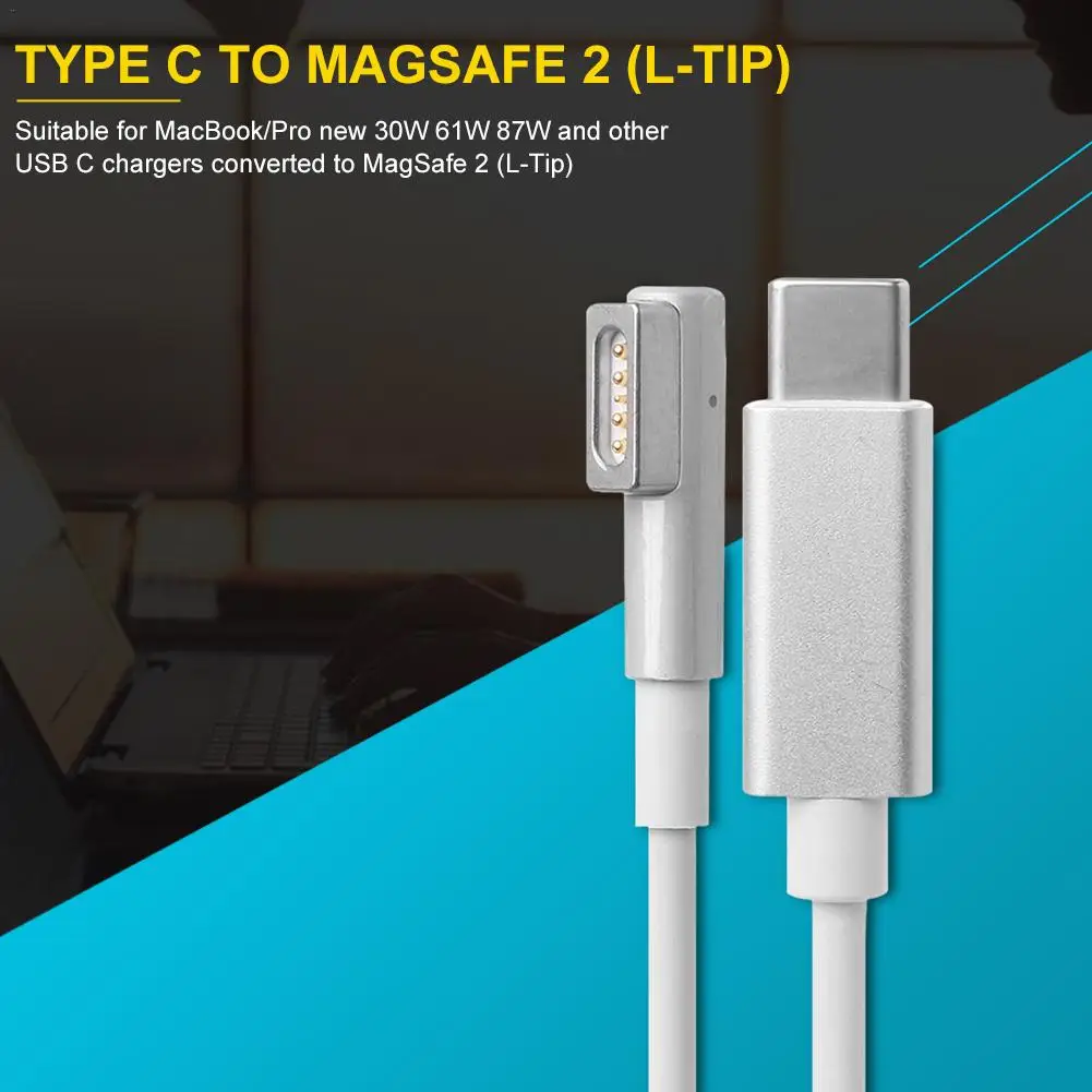 

USB C Type Charging Cable for Magsafe 1 (L-Lip) Cable Compatible with MacBook Pro/MacBook Air 1.7m White