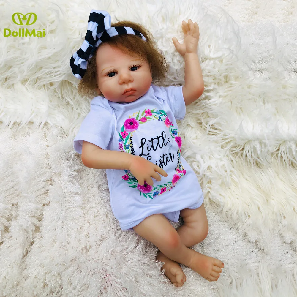 

Silicone reborn baby doll 18" 46cm new design baby alive boneca bebes reborn toddler doll NPK baby dolls toys gift