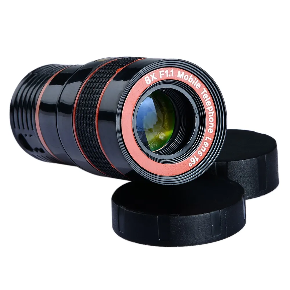 APEXEL phone lens 8X Telephoto Telescope Clip Fisheye Wide Angle Macro Photo Zoom Lens Kit 4in1