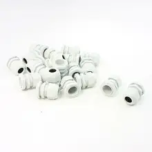 20 x PG13.5 Пластик кабель крепление сальника белый для 6 мм-12 мм диаметр линии