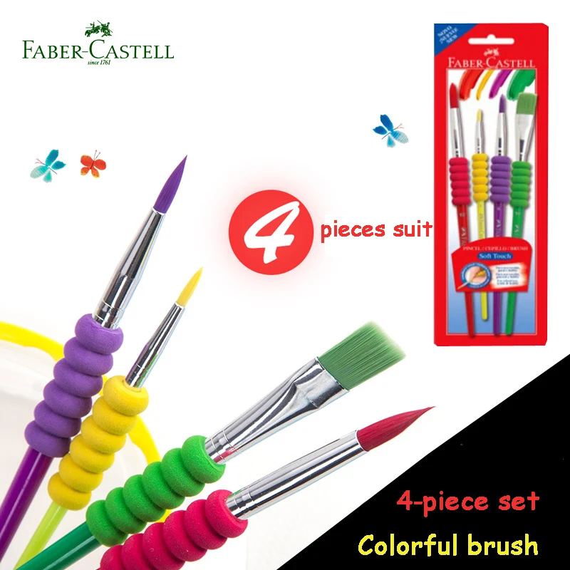 

Faber Castell Water Paint Brush With Soft Touch Set Nylon Hair For School, Crafts & Hobby For Watercolor Paint, Art Supplies
