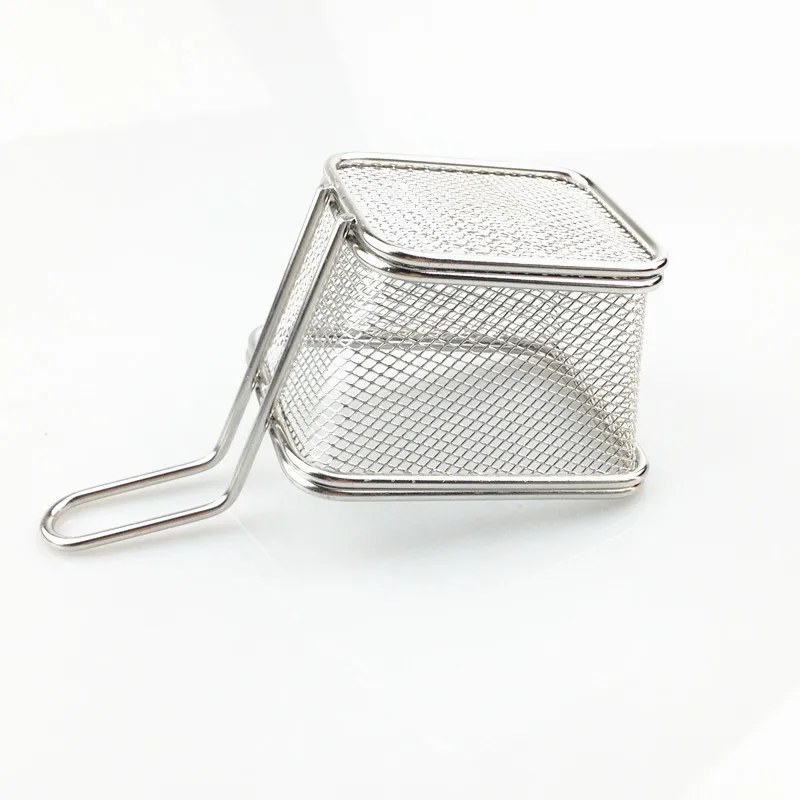 Novelty Kitchen Cooking Tools Stainless Steel Fryer Serving Food Presentation Basket French Fries Rack