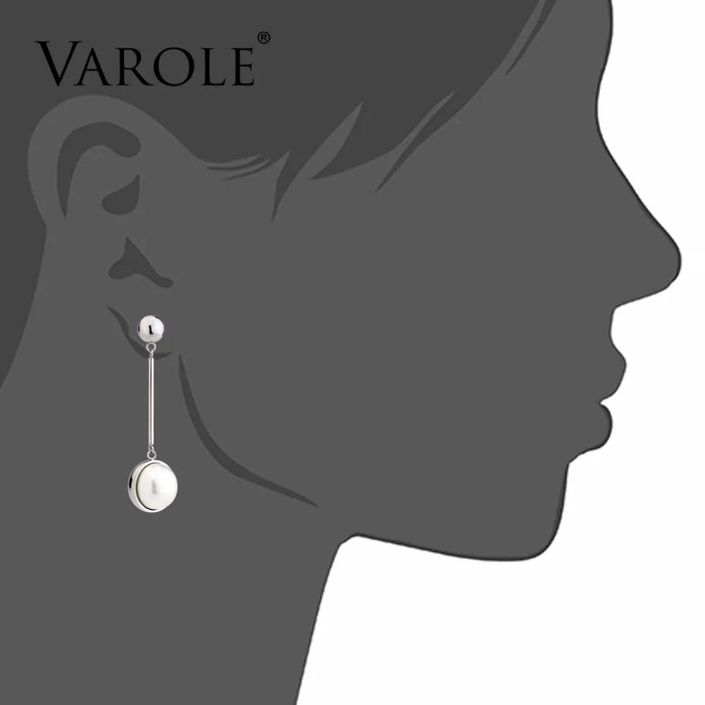 VAROLE искусственная раковина жемчуг серьги из розового золота Цвет длинные