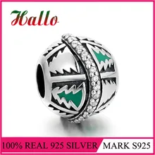 Рождественская елка эмаль амулеты encantos de plata 925 для изготовления ювелирных изделий Подходит Браслеты diy аксессуары