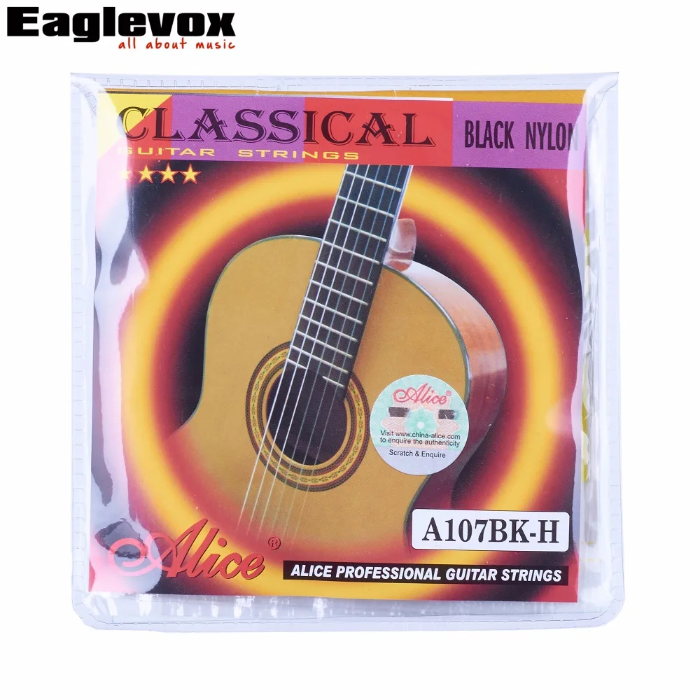 Black Nylon Classical Guitar Strings Black Nylon H85 Coated Bronze