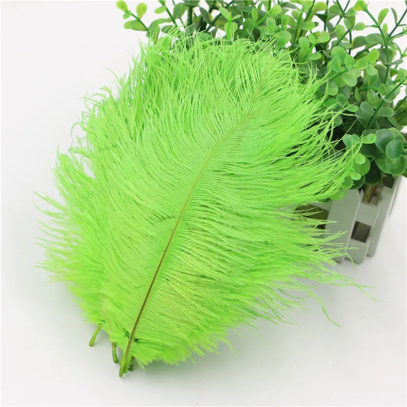 cheap feathers 10pcs Light Green ostrich feather 6 8 inches / 15 20 cm