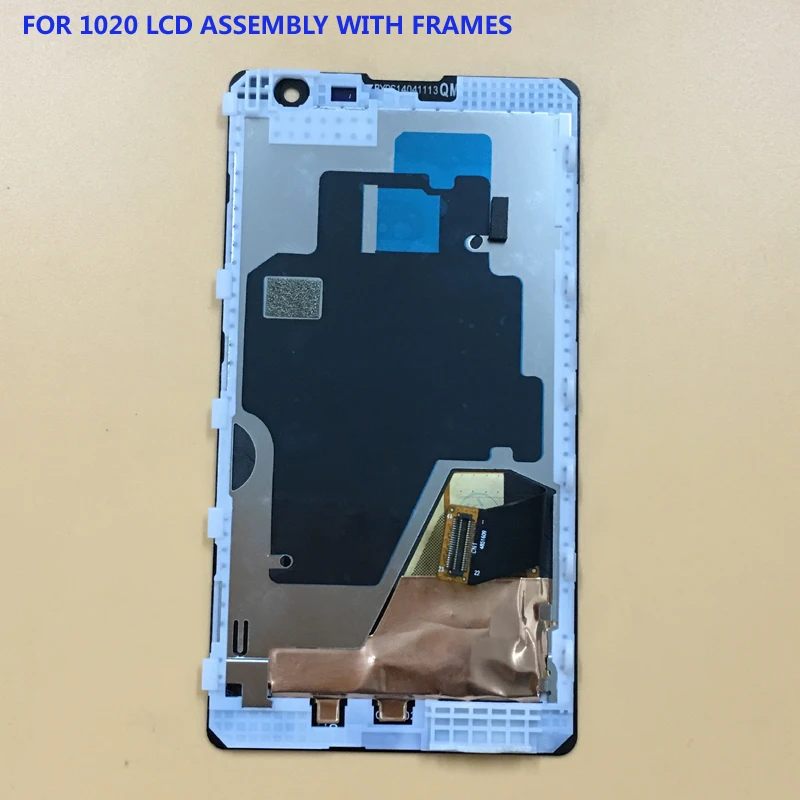 

100% Test For Nokia Lumia 1020 N1020 Touch Screen Digitizer Sensor Glass + LCD Display Panel Module Assembly With Black Frame